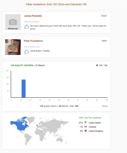 Solo ads buyer result screenshot