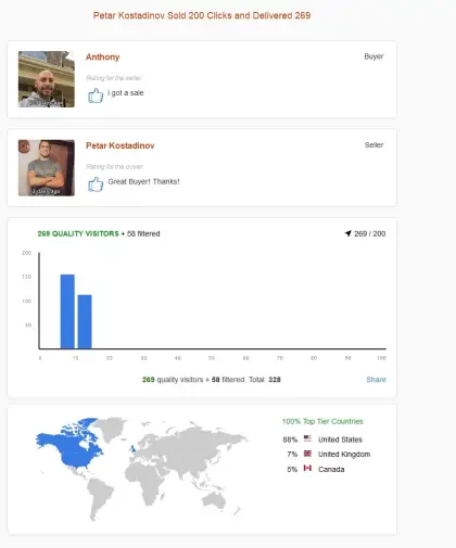 Solo ads buyer result screenshot