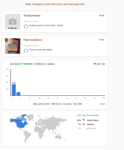 Solo ads buyer result screenshot