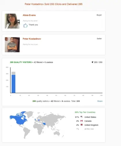 Solo ads buyer result screenshot