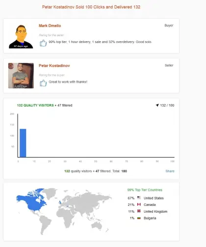 Solo ads buyer result screenshot