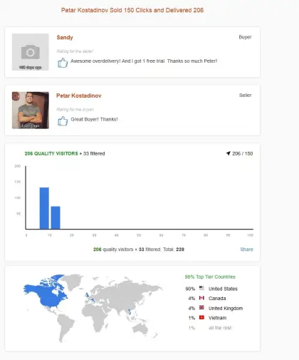 Solo ads buyer result screenshot