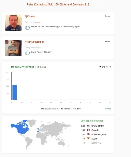 Solo ads buyer result screenshot