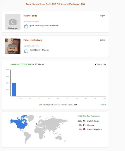 Solo ads buyer result screenshot