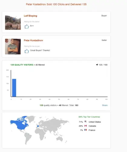 Solo ads buyer result screenshot