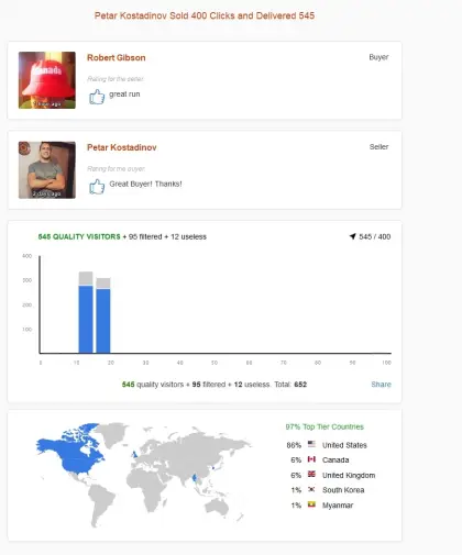 Solo ads buyer result screenshot