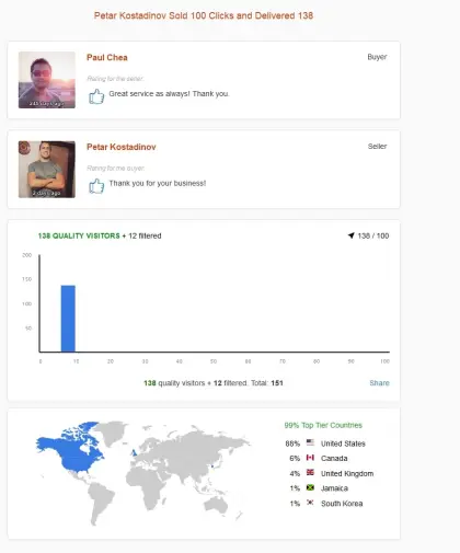 Solo ads buyer result screenshot