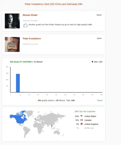 Solo ads buyer result screenshot