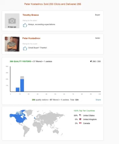 Solo ads buyer result screenshot