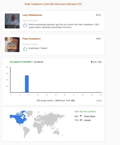 Solo ads buyer result screenshot
