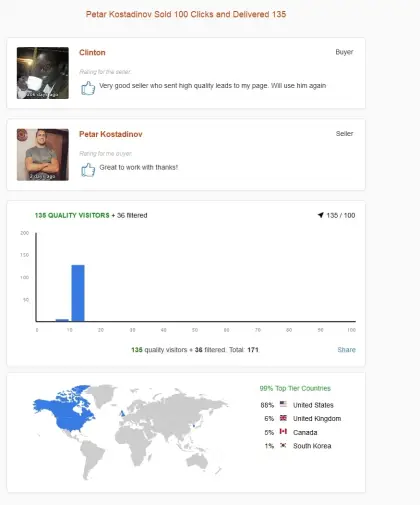 Solo ads buyer result screenshot