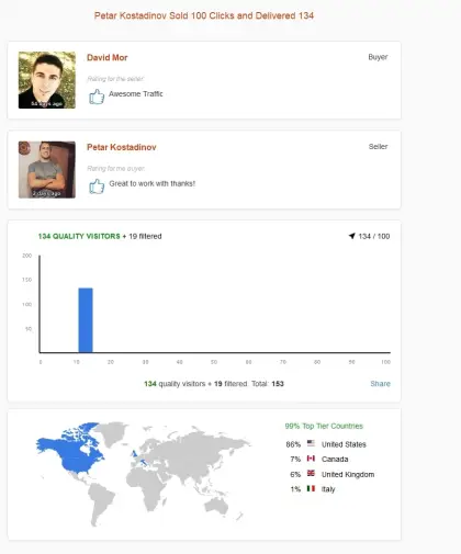 Solo ads buyer result screenshot