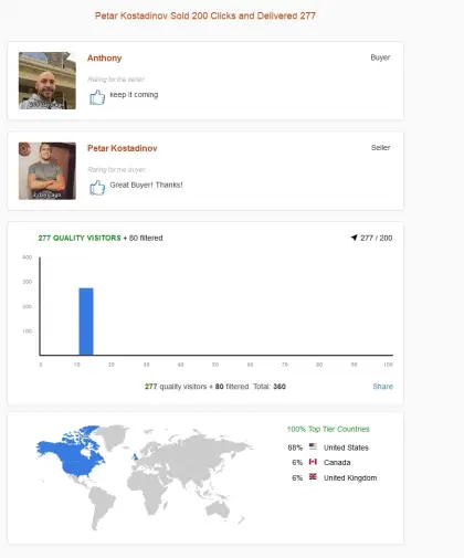 Solo ads buyer result screenshot