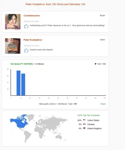 Solo ads buyer result screenshot
