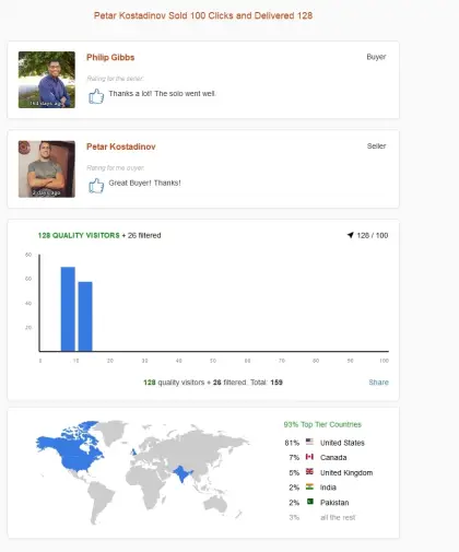 Solo ads buyer result screenshot