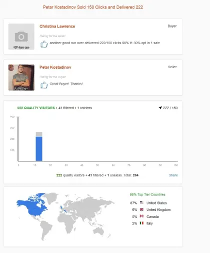 Solo ads buyer result screenshot