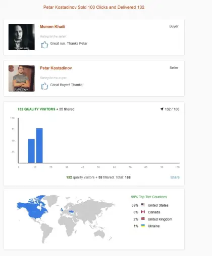 Solo ads buyer result screenshot