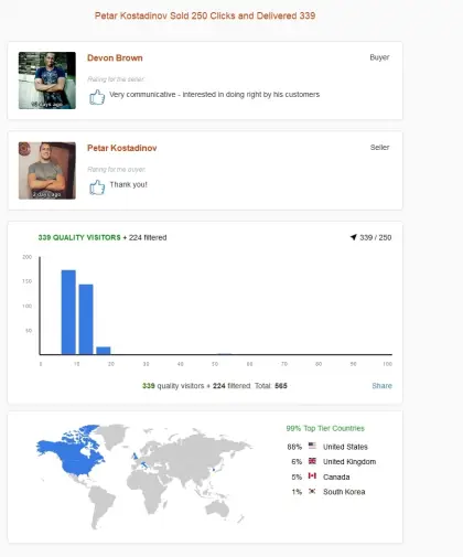 Solo ads buyer result screenshot