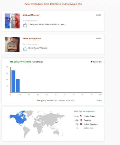 Solo ads buyer result screenshot