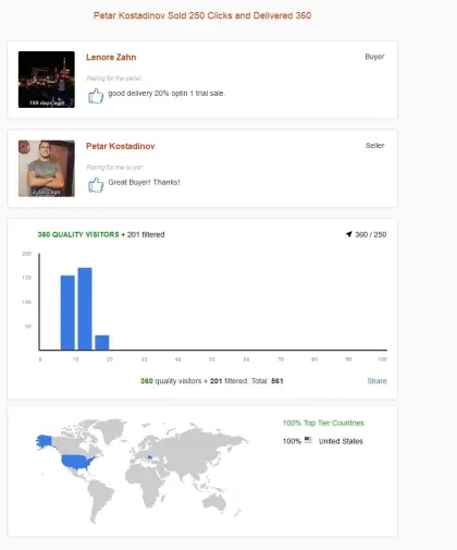 Solo ads buyer result screenshot