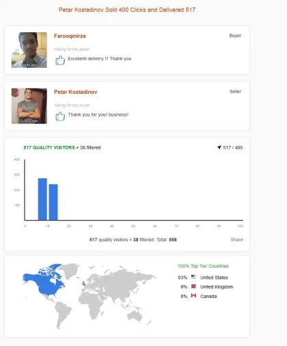 Solo ads buyer result screenshot