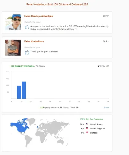 Solo ads buyer result screenshot
