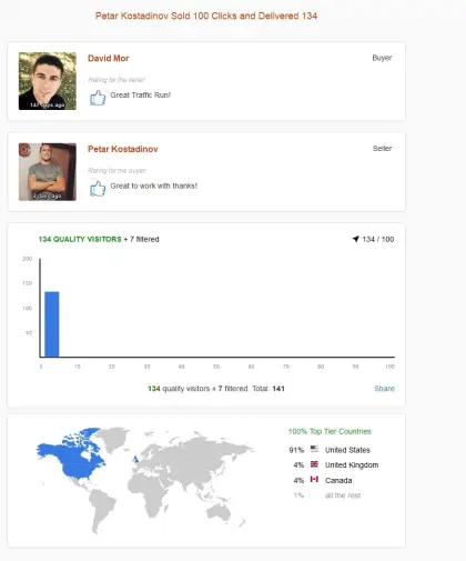 Solo ads buyer result screenshot