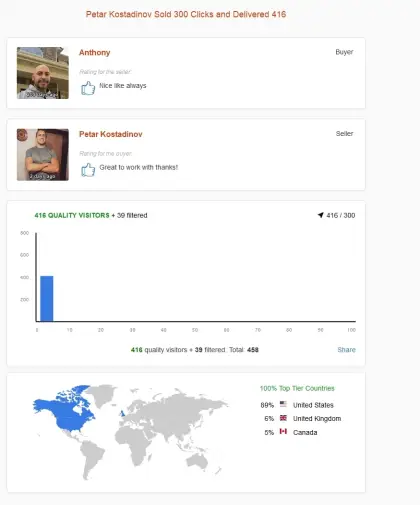 Solo ads buyer result screenshot