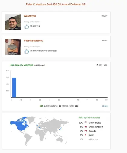 Solo ads buyer result screenshot