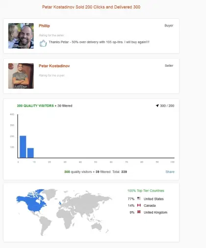 Solo ads buyer result screenshot