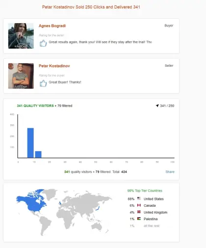 Solo ads buyer result screenshot