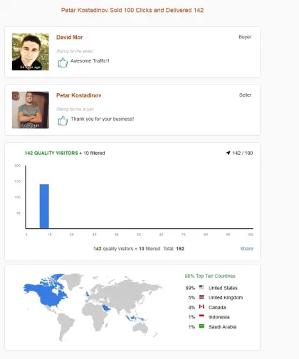 Solo ads buyer result screenshot