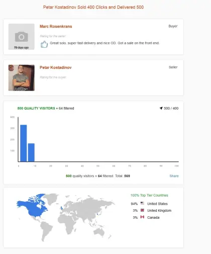 Solo ads buyer result screenshot