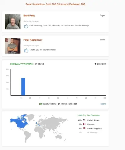 Solo ads buyer result screenshot