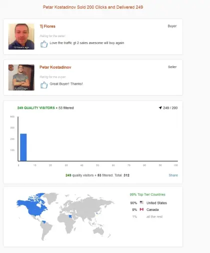 Solo ads buyer result screenshot