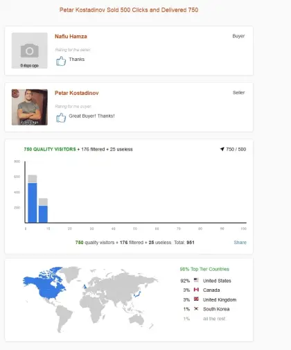 Solo ads buyer result screenshot