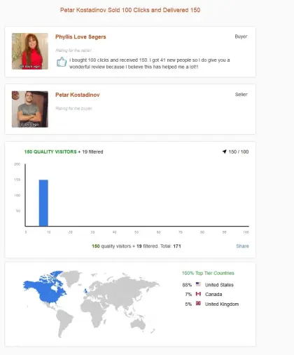 Solo ads buyer result screenshot